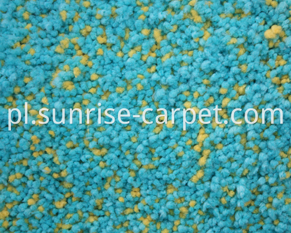 Microfiber Shaggy Rug Yellow and Blue mix Color